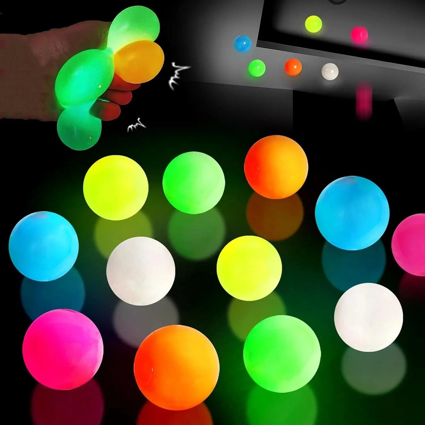 Sticky Ceiling Balls (Glow in UV Light)