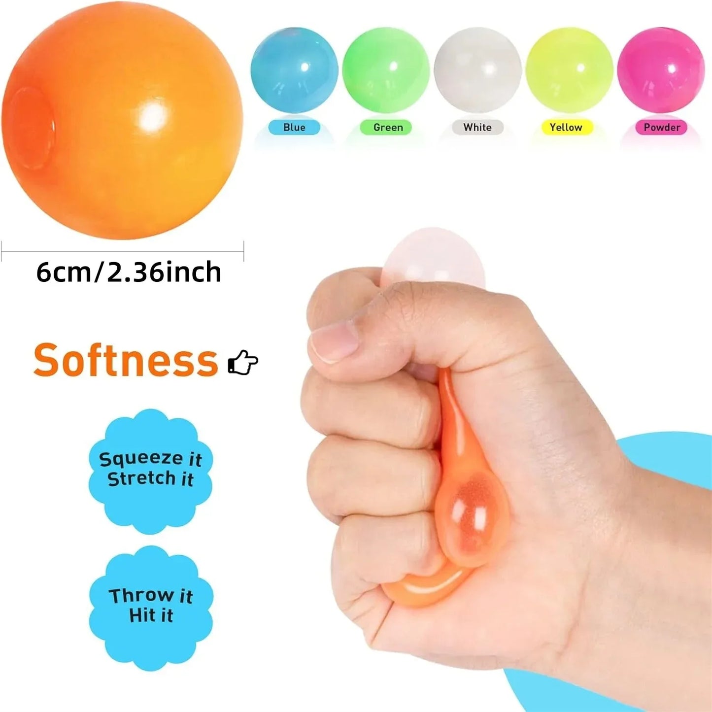 Sticky Ceiling Balls (Glow in UV Light)