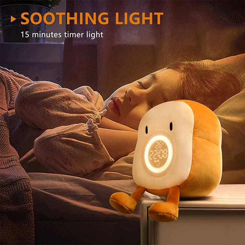 Toast Plush Alarm Clock Lamp