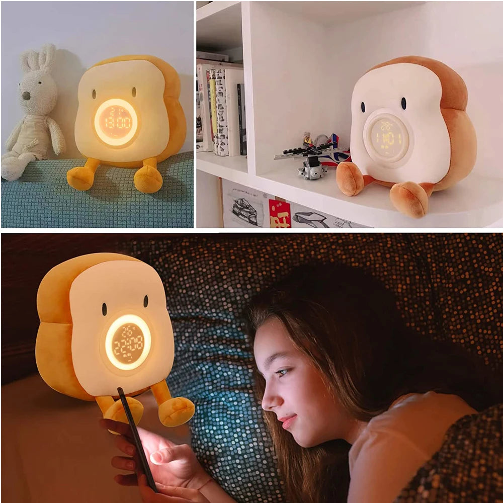 Toast Plush Alarm Clock Lamp