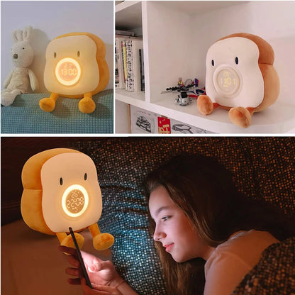 Toast Plush Alarm Clock Lamp