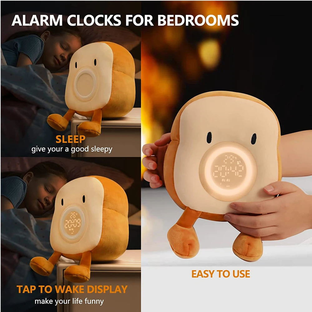 Toast Plush Alarm Clock Lamp