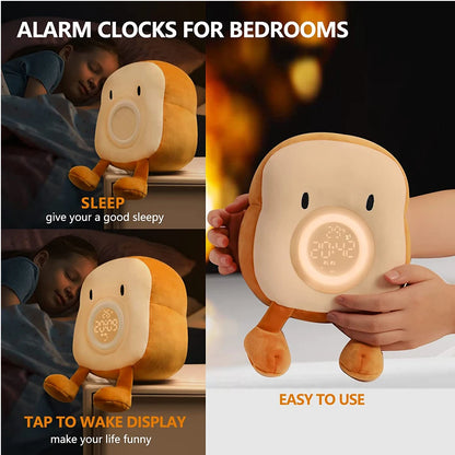 Toast Plush Alarm Clock Lamp